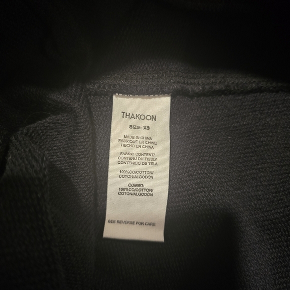 Thakoon Black Ballon Eyelet Sleeve Sweatshirt Size XS - Picture 9 of 9